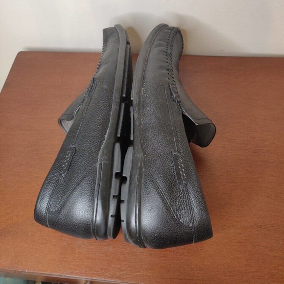 Ecco Men\'s Shoes Loafers Black Leather Size 10.5 Slip-on.